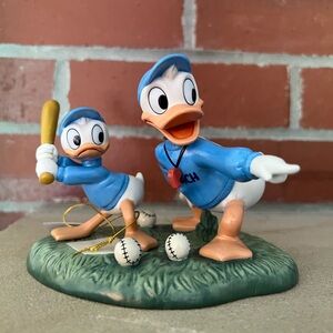 Disney Enesco Donald Duck Nephew Practice Makes Perfect Figurine Vintage RARE